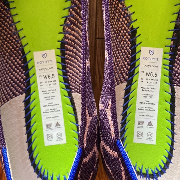 Rothy’s The Point Giraffe Violet Purple size 6.5 EUC - Picture 4 of 8